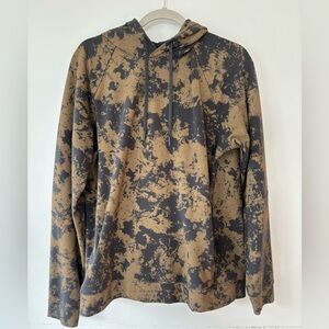 Lululemon Men’s Brown/Black Tie Dye Long-sleeve Hoodie Size Large L